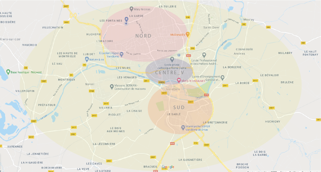 Plan ville de Vendôme